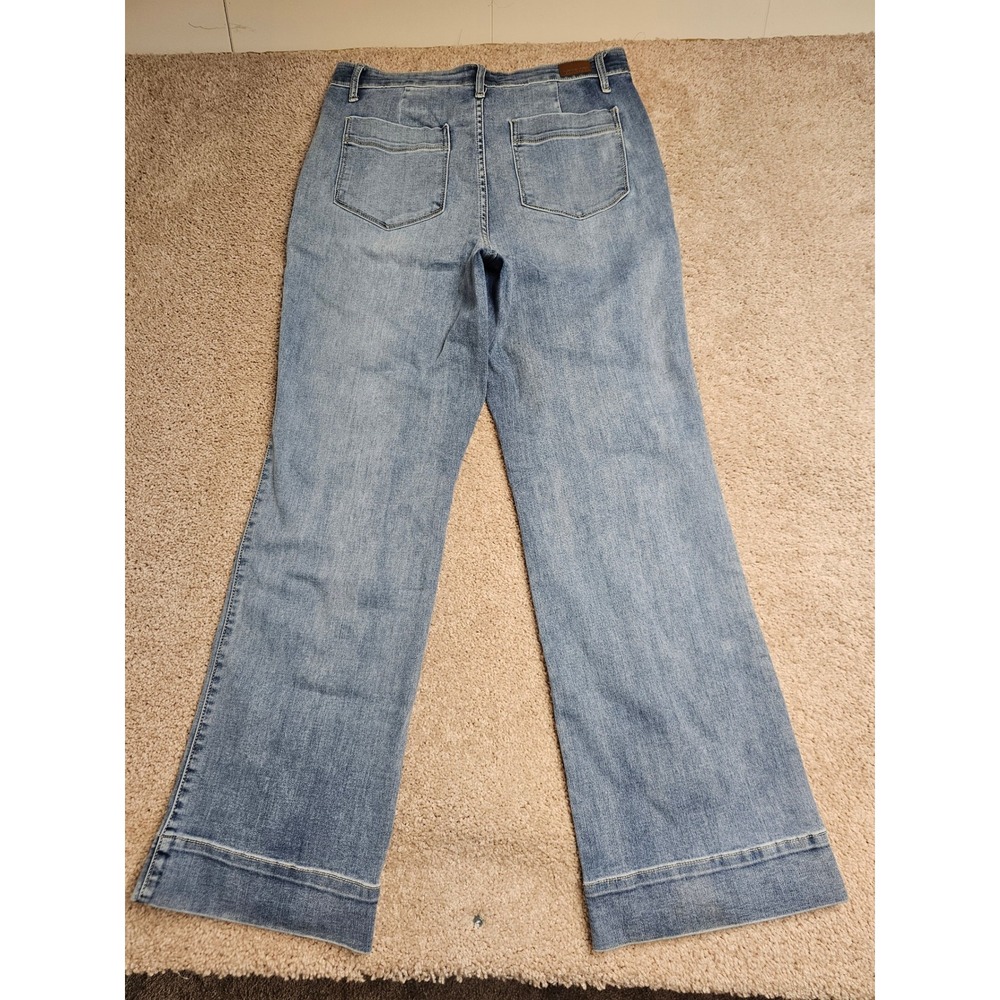 Judy Blue High Waist Wide Leg Jeans Light Wash Denim Size 15/32 JB82401MD - Picture 6 of 8